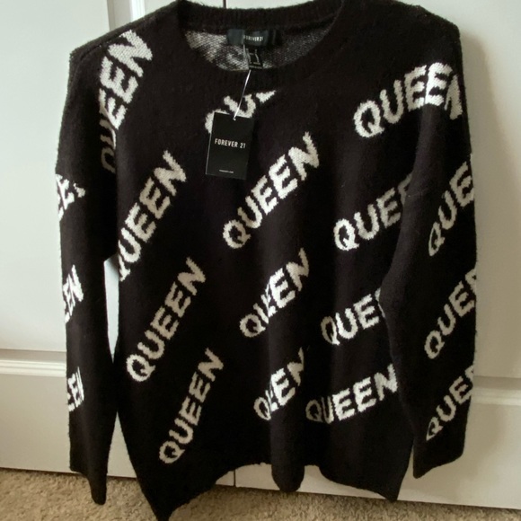 FOREVER 21 | Black and White Sweater NWT - Picture 1 of 4